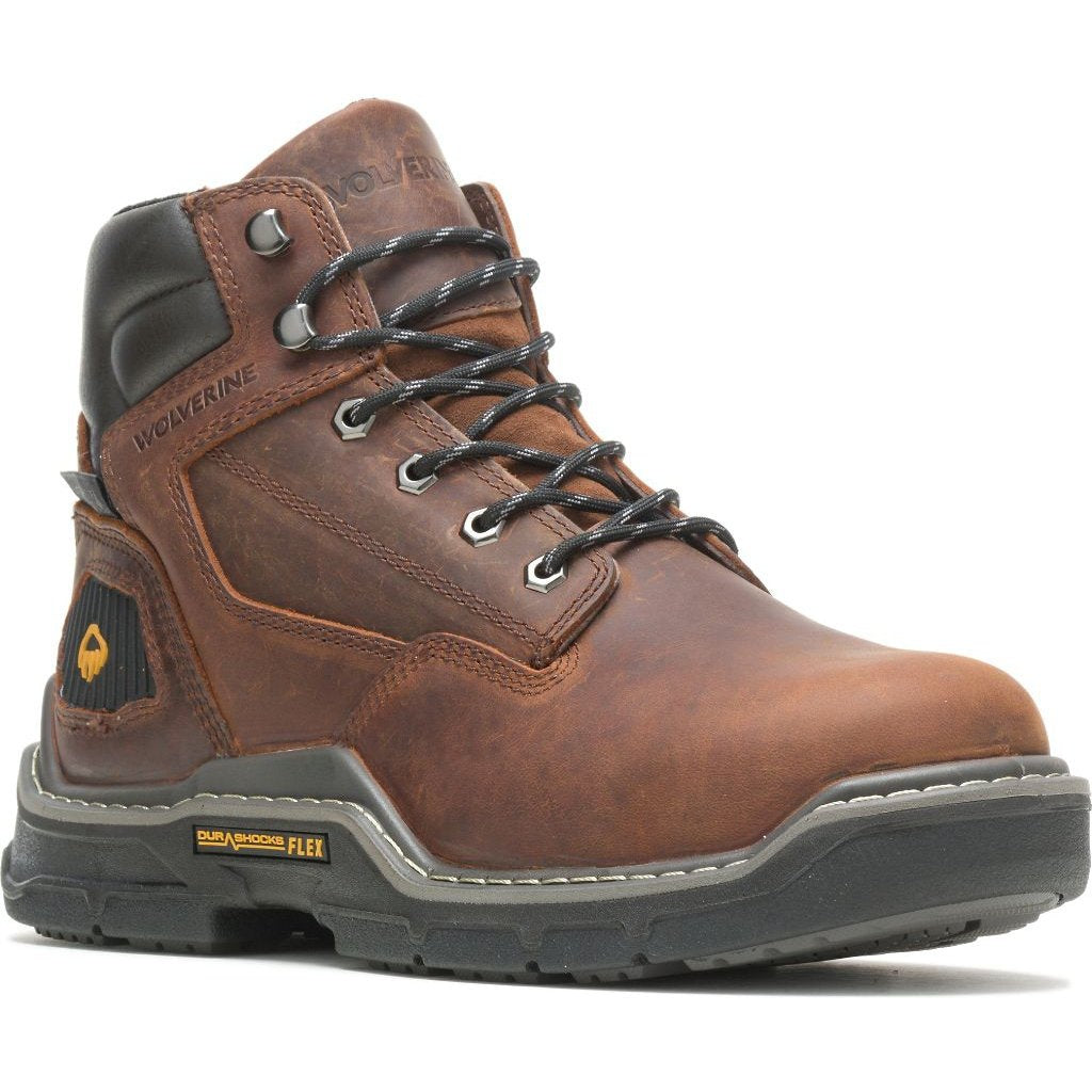 Wolverine Men's Raider Durashocks 6" C-Max Toe WP 400G Work Boot W211107 7 / Medium / Peanut - Overlook Boots