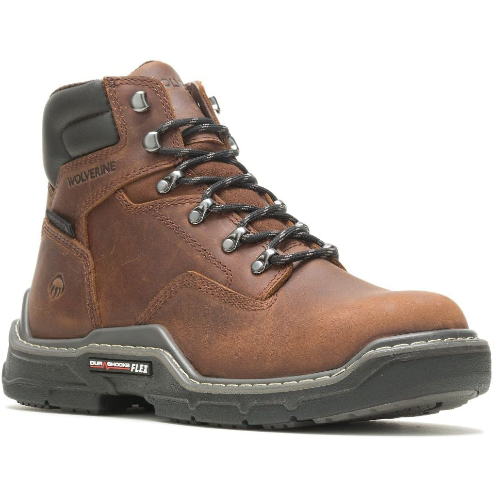 Wolverine Men's Raider Durashocks 6" CM Composite Toe Waterproof Work Boot- W211128 7 / Medium / Peanut - Overlook Boots