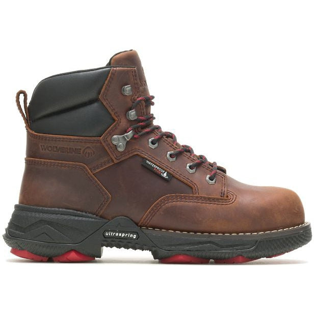 Wolverine Men's Hellcat Fuse 6" Waterproof Composite Toe Usprg Work Boot - Peanut - W221011 - Overlook Boots