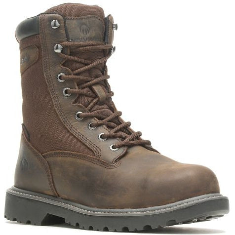 Wolverine Men's Floorhand 8" Waterproof Steel Toe Work Boot Dark Brown W221041 - Overlook Boots