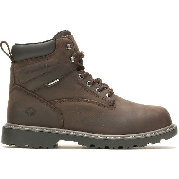Wolverine Men's Floorhand 6" Steel Toe Waterproof Work Boot -Brown- W231024 7 / Medium / Brown - Overlook Boots