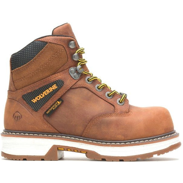 Wolverine Women's Hellcat UltraSpring 6" Waterproof Work Boot - Brown - W211155 5 / Medium / Brown - Overlook Boots