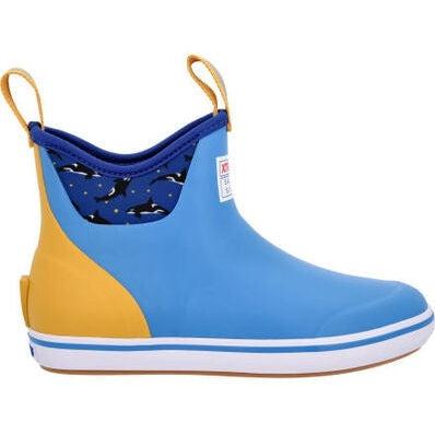 Xtratuf Women's Salmon Sisters 6" Waterproof Ankle Deck Boot - Blue - XWAB2SS 5 / Medium / Blue - Overlook Boots
