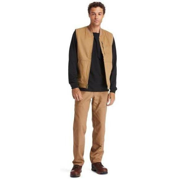 Timberland Pro Men's Gritman Lined Work Vest - Dark Wheat - TB0A1VBFD02 - Overlook Boots