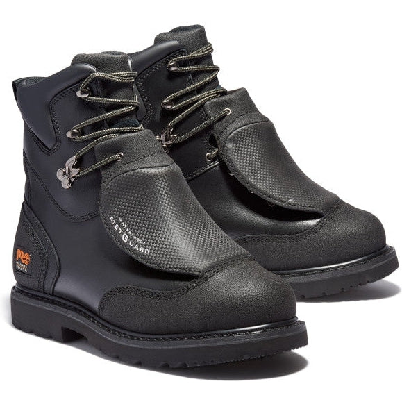 Timberland PRO Men's 8" Stl Toe WP Ext Metguard Work Boot TB053530001 7 / Medium / Black - Overlook Boots