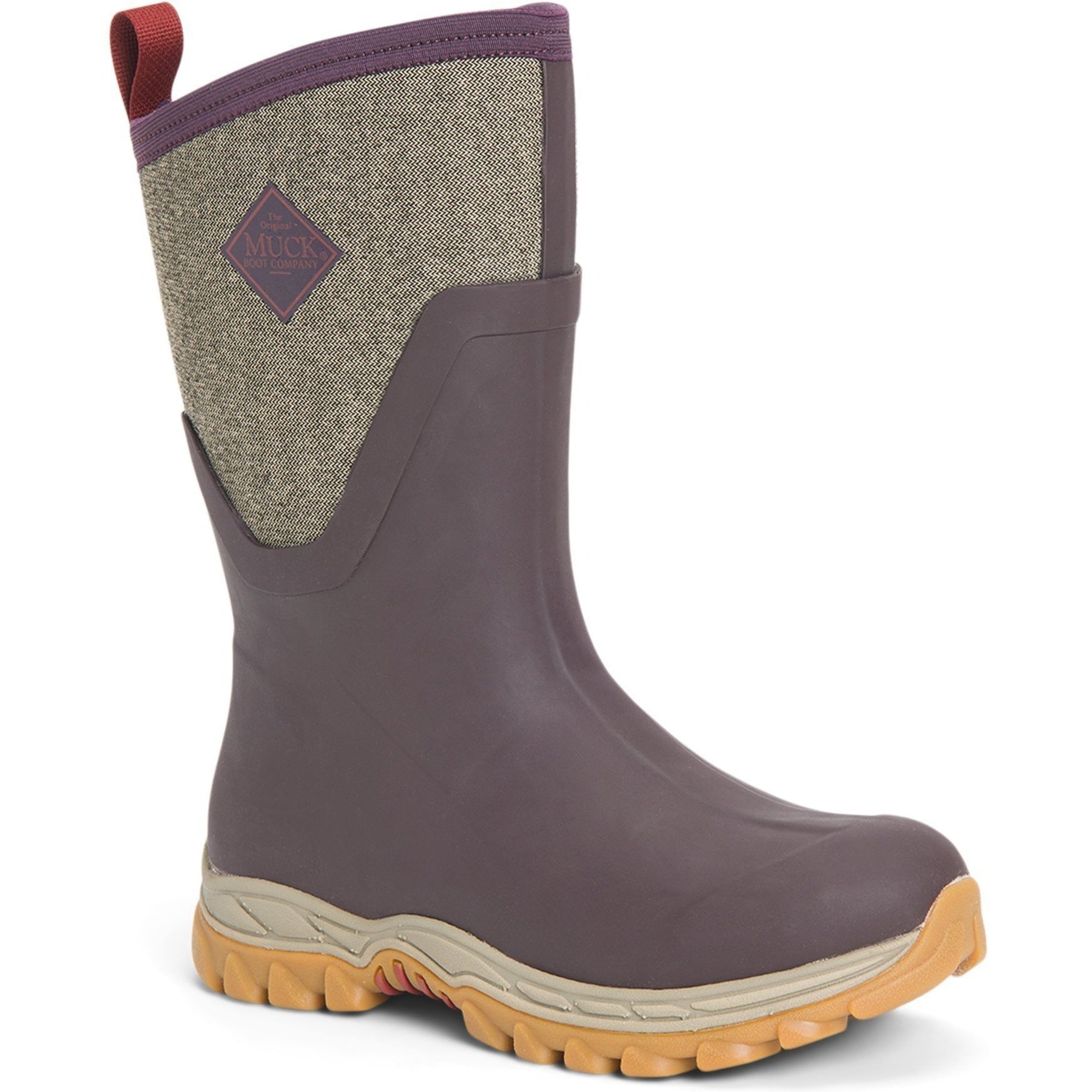 Muck Women's Arctic Sport II Mid Waterproof Outdoor Boot - AS2M-6TW 11 / Wine tasting/Herringbone - Overlook Boots
