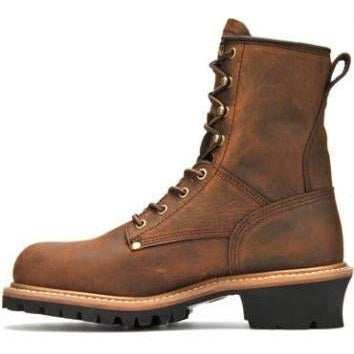 Carolina Men's Elm 8" Steel Toe WP Logger Work Boot - Brown - CA9821  - Overlook Boots