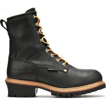 Carolina Men's Elm 8” Stl Toe WP INS Logger Work Boot - Black - CA5823  - Overlook Boots
