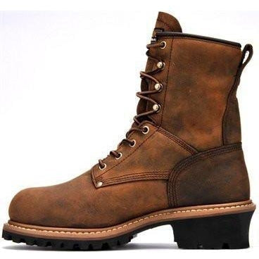 Carolina Men's Elm 8" Steel Toe Waterproof Insulated Logger Work Boot - Brown - CA5821 - Overlook Boots