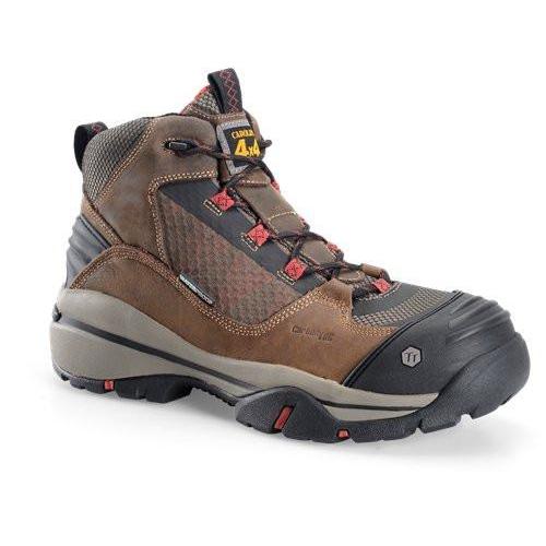 Carolina Men's EXT 5" Carbon Toe Waterproof Hiker Work Shoe - CA4551 8 / Medium / Brown - Overlook Boots