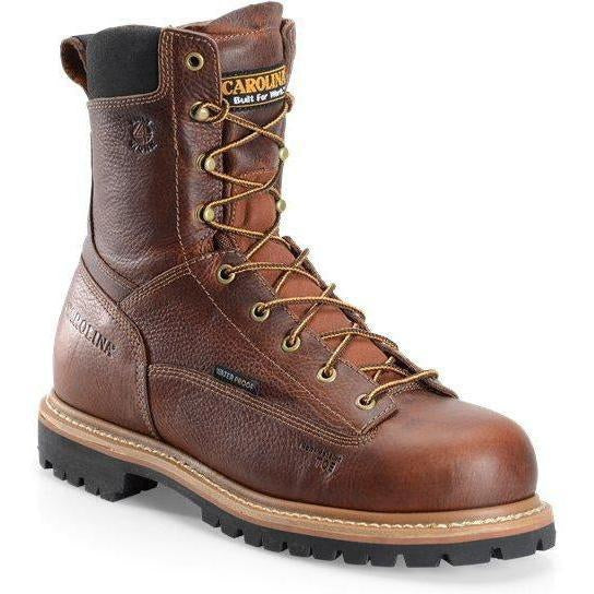 Carolina Men's Grind 8" WP Comp Toe Work Boot - Brown - CA5529 8 / Medium / Brown - Overlook Boots