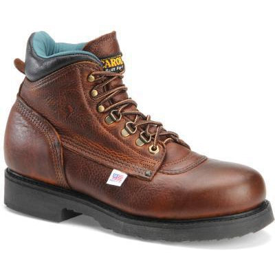 Carolina Men's Sarge Lo USA Made 6" Steel Toe Work Boot - Amber - 1309 6 / Medium / Light Brown - Overlook Boots