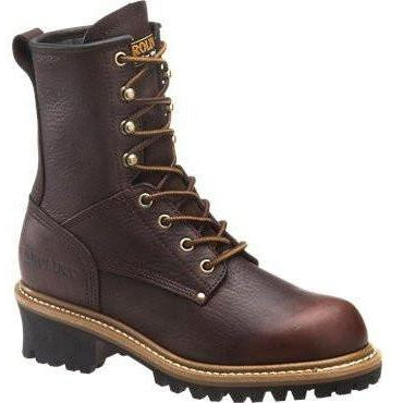 Carolina Women's Elm 8" Steel Toe Logger Work Boot - Brown - CA1421 4.0 / Medium / Dark Brown - Overlook Boots