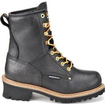 Carolina Women's Elm 8"� Waterproof Steel Toe Logger Work Boot - Black - CA1420 - Overlook Boots