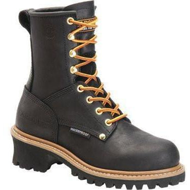 Carolina Women's Elm 8"� Waterproof Steel Toe Logger Work Boot - Black - CA1420 6 / Medium / Black - Overlook Boots