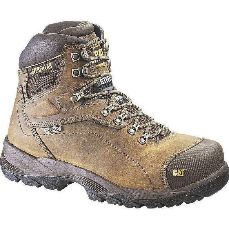 CAT Men's Diagnostic Hi WP Insulated Stl Toe Work Boot - Brown- P89940 7 / Medium / Brown - Overlook Boots