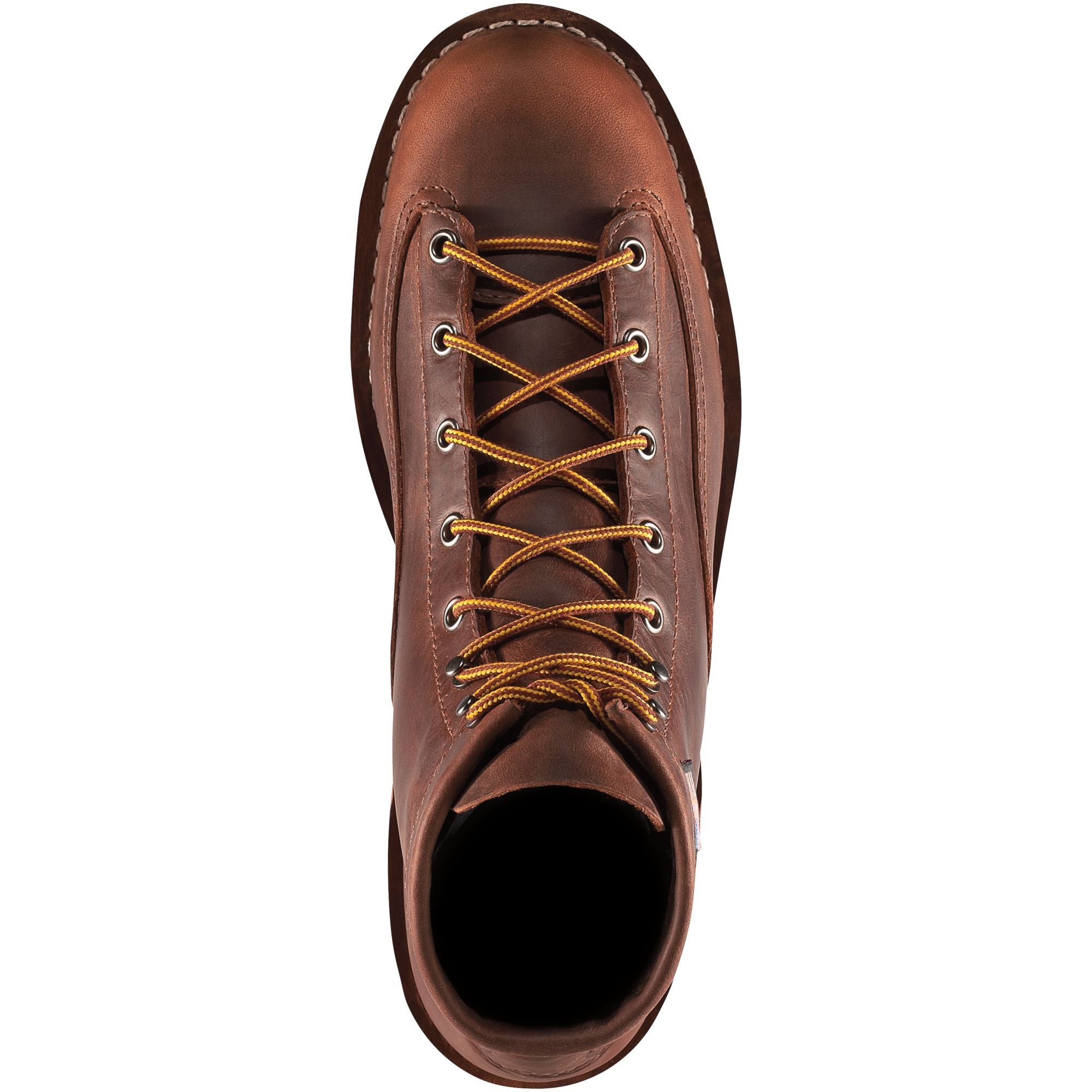 Danner Men's Bull Run USA Made 6" Soft Toe Wedge Work Boot - Brown - 15552  - Overlook Boots