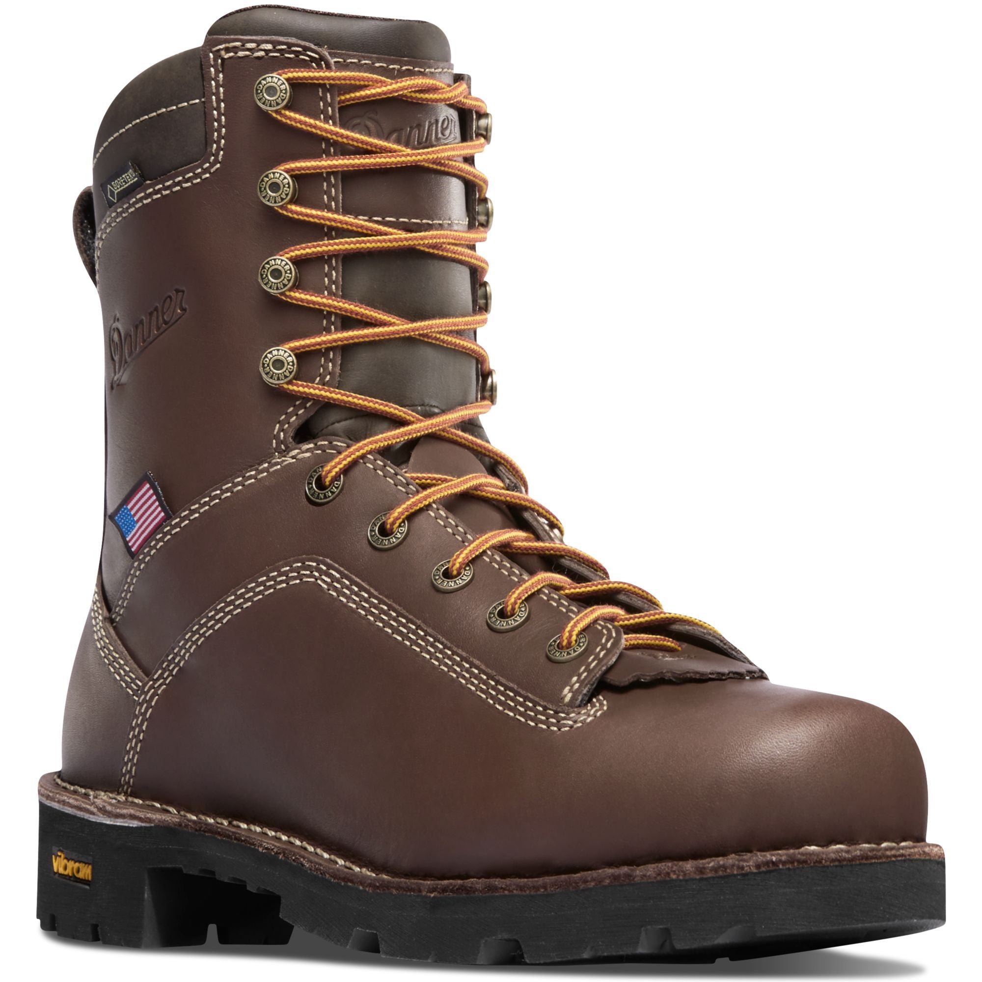 Danner Men's Quarry USA Made 8" Alloy Toe Waterproof Work Boot - Brown - 17307 7 / Medium / Brown - Overlook Boots