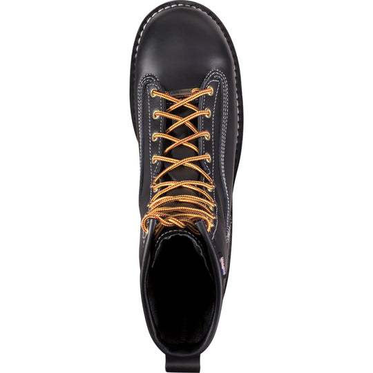 Danner Men's Rain Forest USA Made 8" Insulated Waterproof Work Boot Black 11700 - Overlook Boots