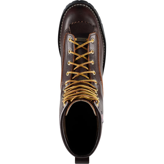 Danner Men's Rain Forest USA Made 8" Soft Toe Waterproof Work Boot Brown 10600 - Overlook Boots