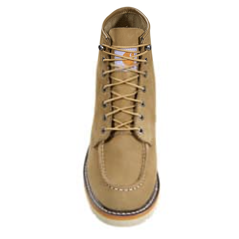 Carhartt Men's Moc 6" Soft Toe Wedge Work Boot Khaki - FW6077-M - Overlook Boots