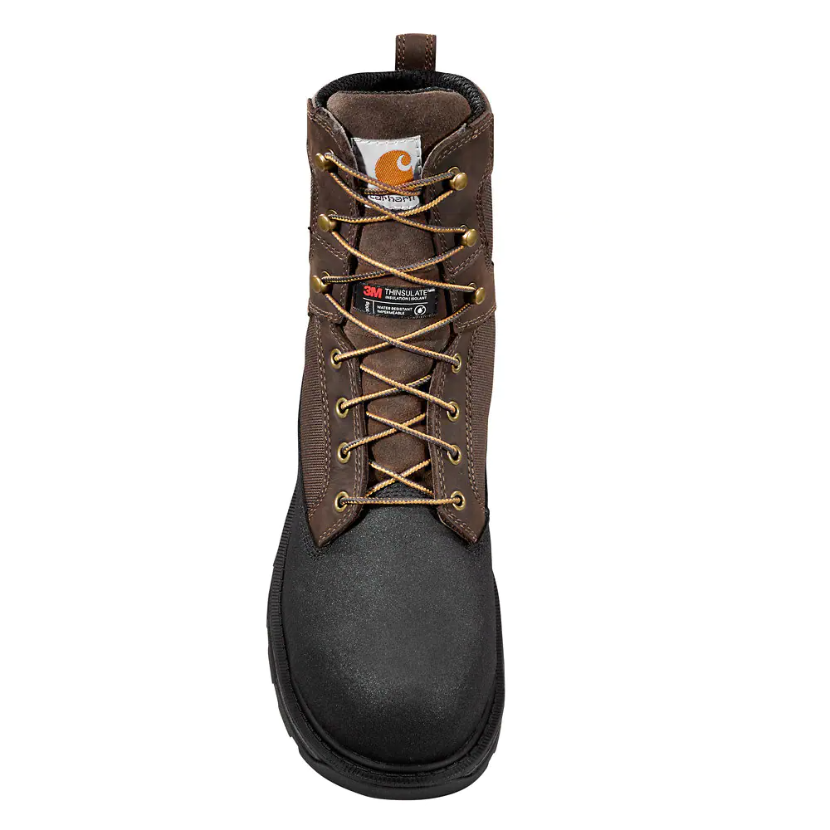 Carhartt Men's Ironwood 8" Waterproof Alloy Toe Work Boot - Dark Brown - FT8509-M - Overlook Boots