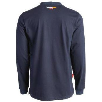 Timberland Pro Men's FR Cotton Core LS W/ Logo Work T-Shirt - Navy - TB0A1V8D410 - Overlook Boots