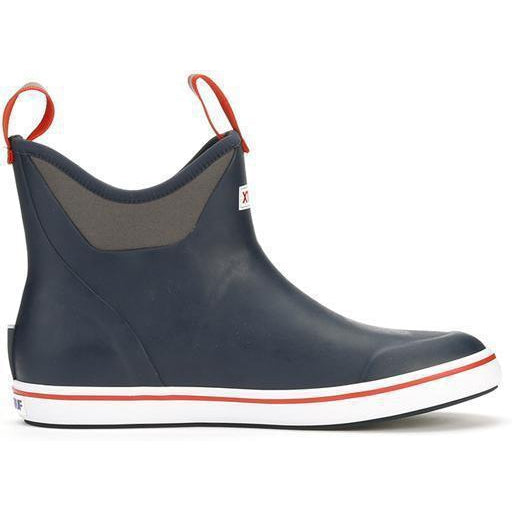 Xtratuf Men's 6" Ankle Deck Waterproof Boot - Navy / Red - 22733 7.0 / Navy / Red - Overlook Boots