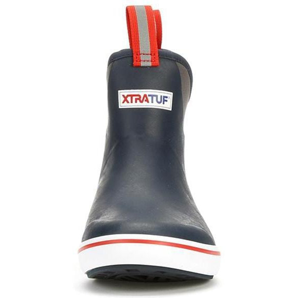 Xtratuf Men's 6" Ankle Deck Waterproof Boot - Navy / Red - 22733 - Overlook Boots