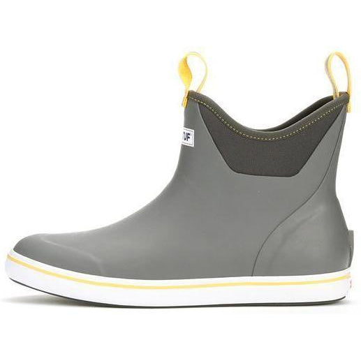 Xtratuf Men's 6" Ankle Deck Waterproof Boot - Gray / Yellow - 22735 - Overlook Boots