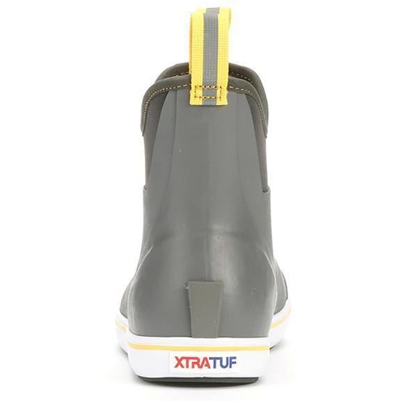 Xtratuf Men's 6" Ankle Deck Waterproof Boot - Gray / Yellow - 22735 - Overlook Boots