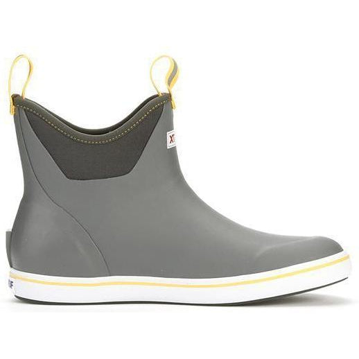 Xtratuf Men's 6" Ankle Deck Waterproof Boot - Gray / Yellow - 22735 - Overlook Boots