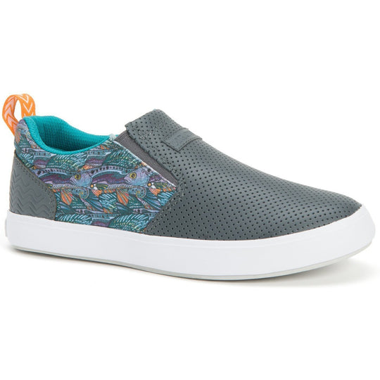 Xtratuf Women's Fishe®Wear Leather Sharkbyte Waterproof Deck Shoe - Gray- XSW-7GG 6.0 / Gray - Overlook Boots