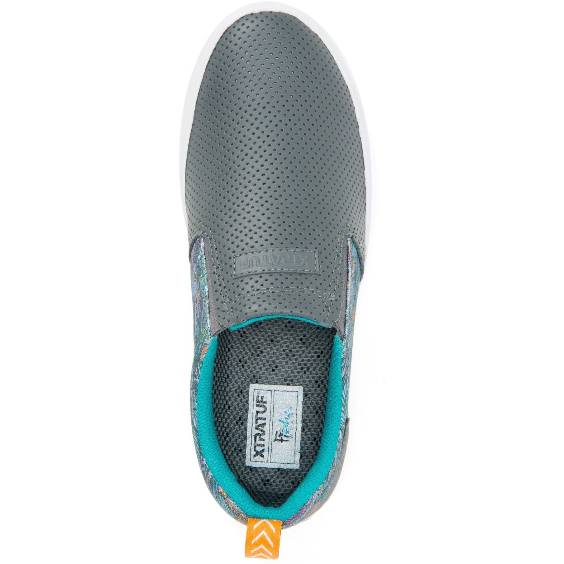 Xtratuf Women's Fishe®Wear Leather Sharkbyte Waterproof Deck Shoe - Gray- XSW-7GG - Overlook Boots