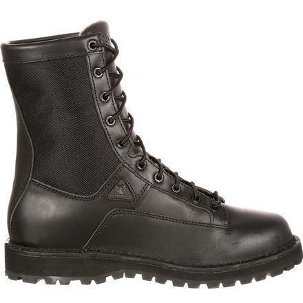 Rocky Men's Lace to Toe 8" Waterproof Duty Boot - Black - FQ0002080 - Overlook Boots