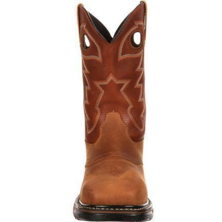 Rocky Men's Original Ride Steel Toe Waterproof Western Boot- Brown- RKYW041 - Overlook Boots
