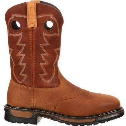 Rocky Men's Original Ride Steel Toe Waterproof Western Boot- Brown- RKYW041 - Overlook Boots