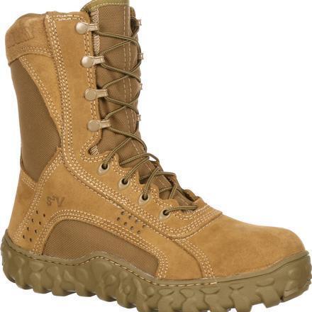 Rocky Men's S2V 8" Stl Toe Tactical Military Boot  - FQ0006104 7.5 / Medium / Wheat - Overlook Boots