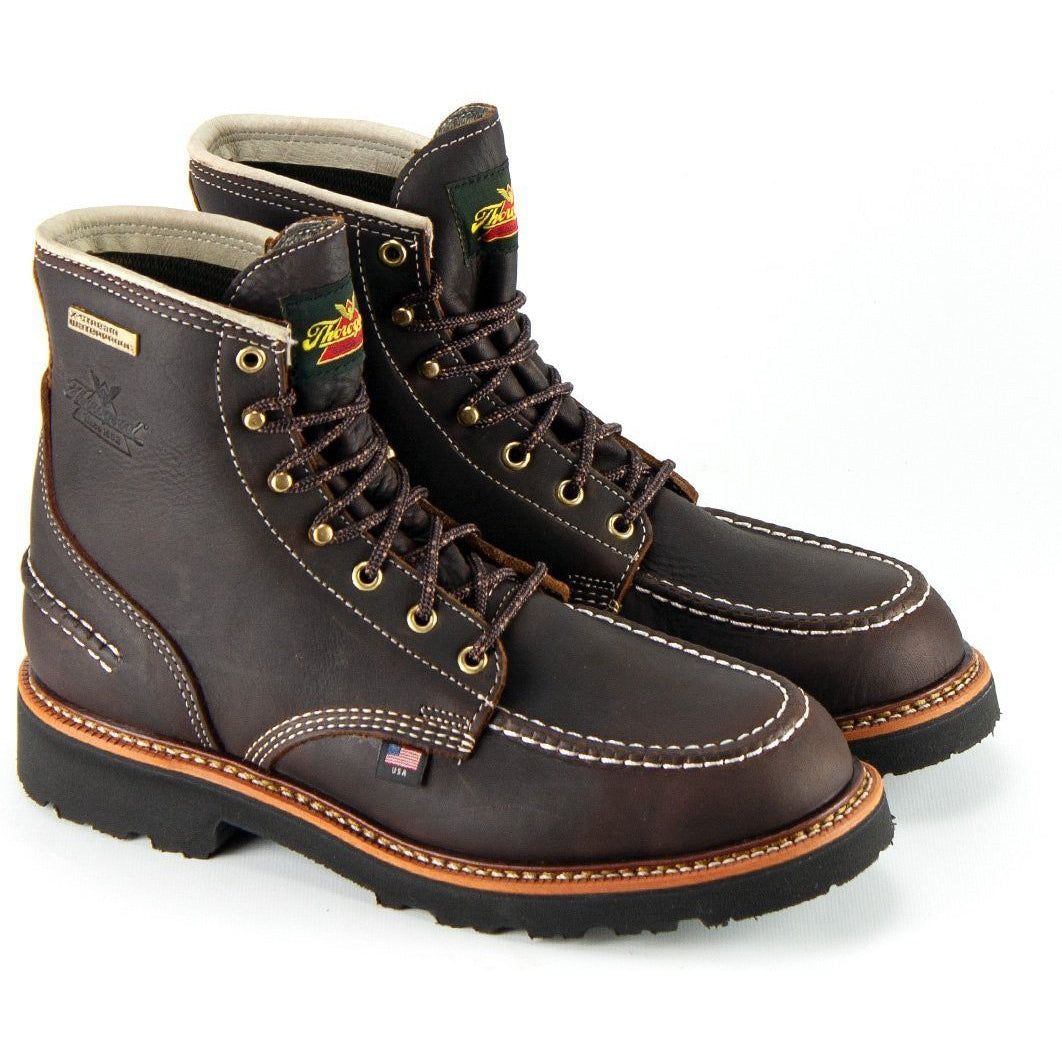 Thorogood Men's Flyway 6" USA Made Waterproof Work Boot - Brown - 814-4140 8 / Medium / Brown - Overlook Boots