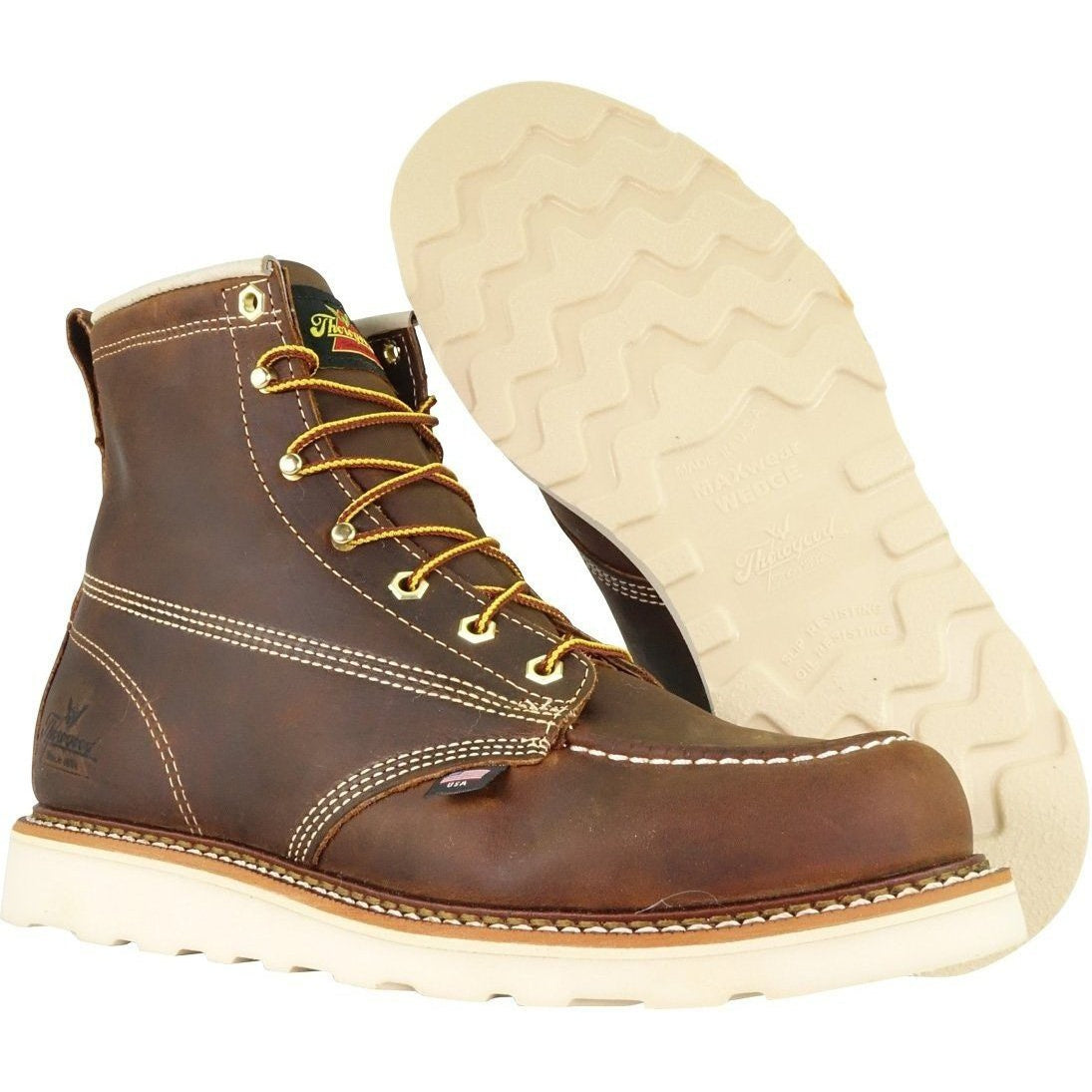 Thorogood Men's USA Made Amer. Heritage 6" Moc Toe Wedge Work Boot 814-4203 - Overlook Boots