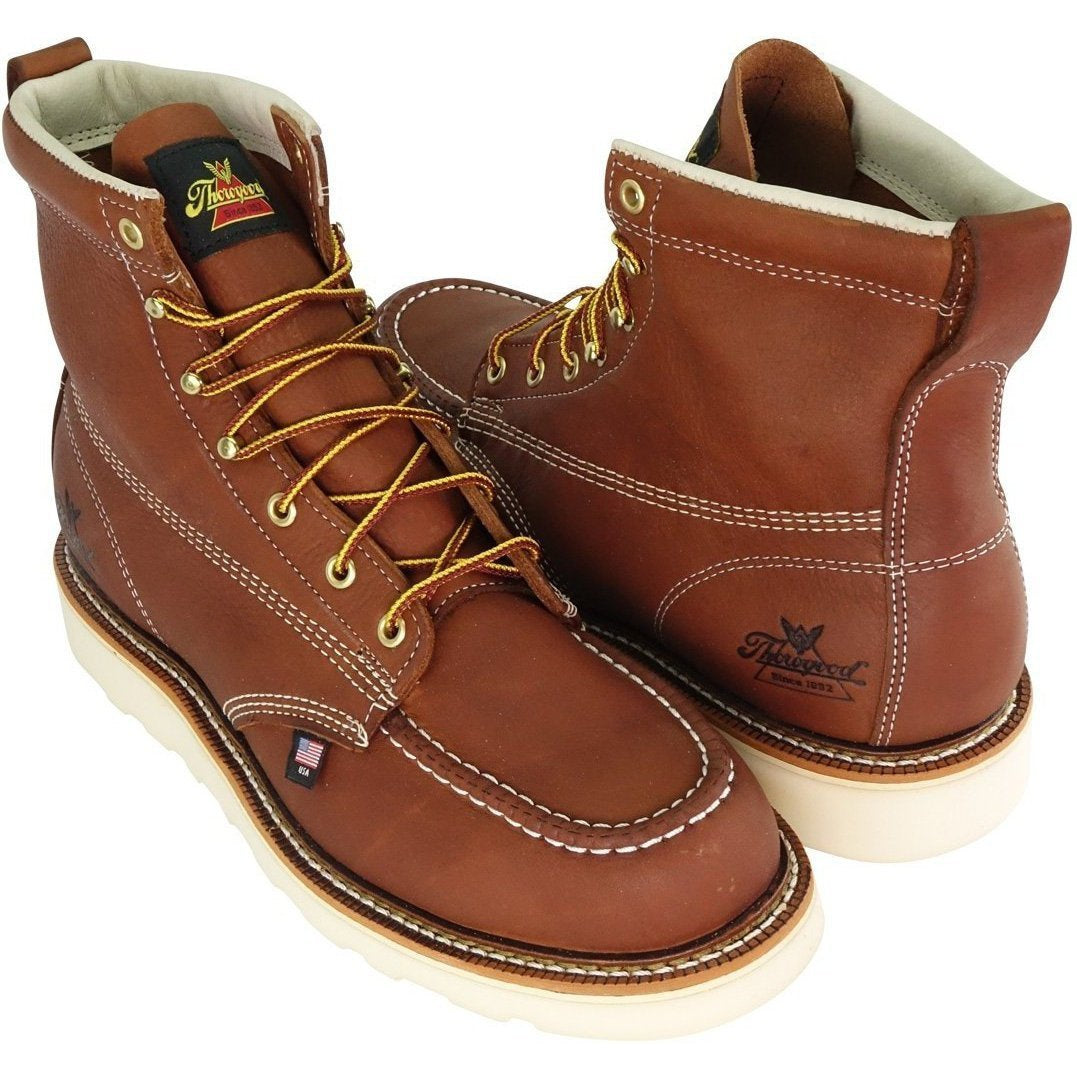 Thorogood Men's USA Made Amer. Heritage 6" Steel Toe Wedge Work Boot 804-4200 - Overlook Boots