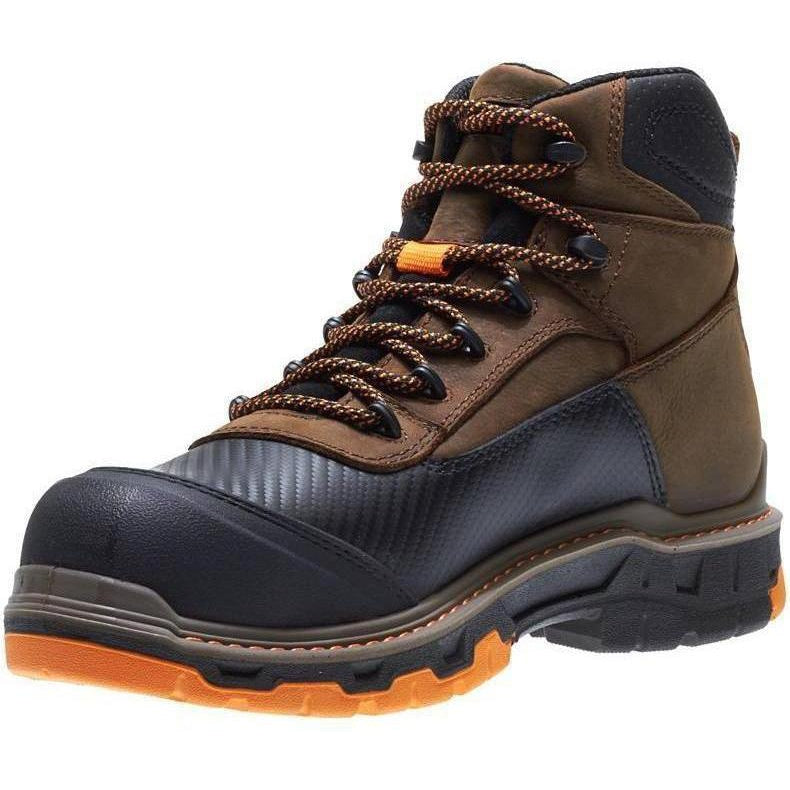 Wolverine Men's Overpass Safety Toe 6" Waterproof Work Boot - Brown - W10717 - Overlook Boots