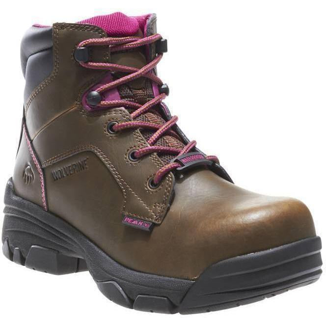 Wolverine Women's Merlin 6" Comp Toe WP EH Work Boot - Brown - W10383 5 / Medium / Brown - Overlook Boots