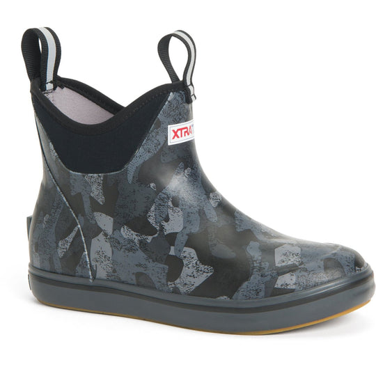 Xtratuf Women's 6" Ankle Deck Waterproof Boot - Black Camo - XWAB-002 5.0 / Black - Overlook Boots
