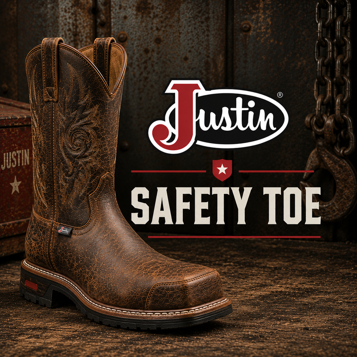 Justin Safety Toe Work Boots