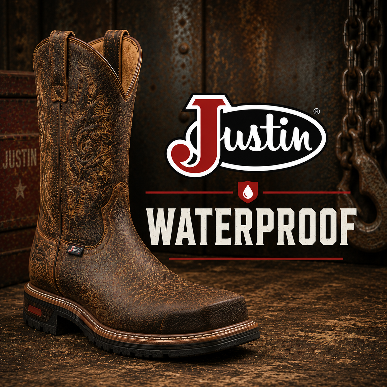 Justin Waterproof Work Boots