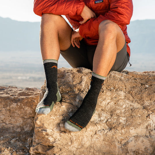 Men's Darn Tough Hiker Micro Crew Midweight Hiking Socks - 1466 - 3 PACK - Overlook Boots
