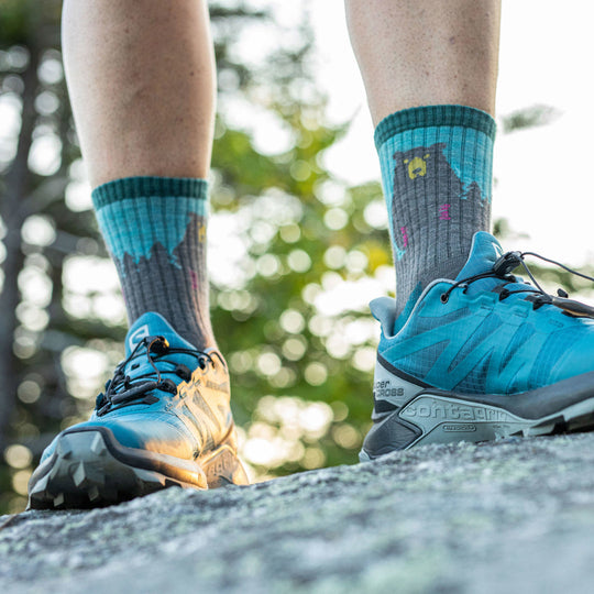 Women's Darn Tough Bear Town Micro Crew Lightweight Hiking Socks - 1970 - 3 PACK - Overlook Boots