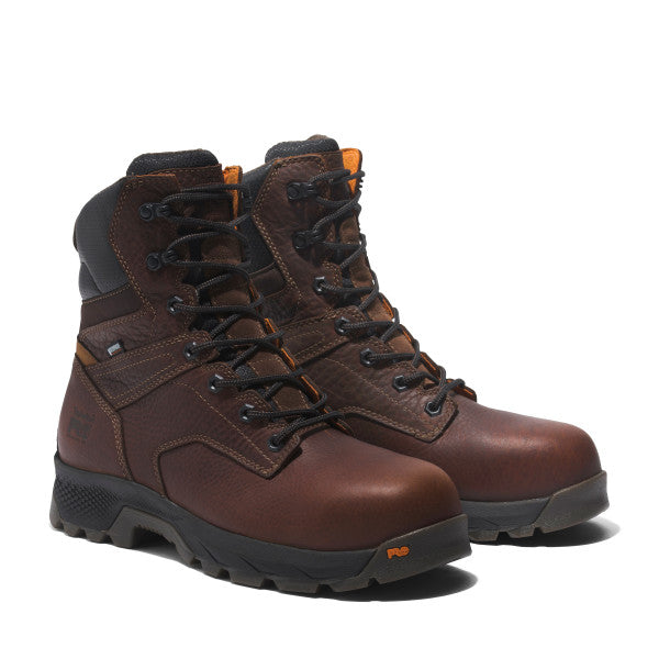 Timberland Pro Men's Titan Ev 8" Comp Toe WP Work Boot - Brown - TB0A5U4Y214 7 / Medium / Brown - Overlook Boots