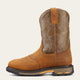 Ariat Men's WorkHog Pull-On 10" Soft Toe Work Western Boot - Bark - 10001188 - Overlook Boots